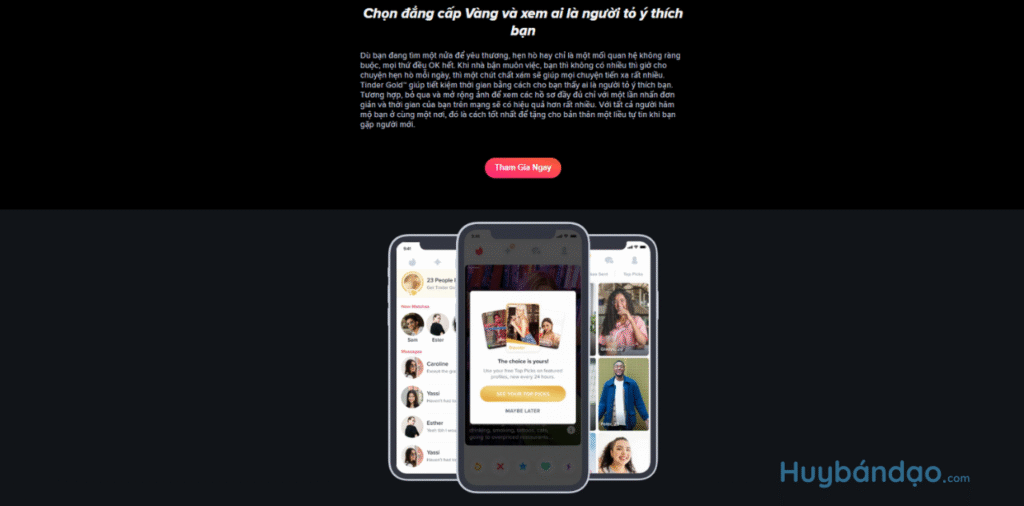 Nâng cấp Tinder Gold 2 đăng ký Tinder