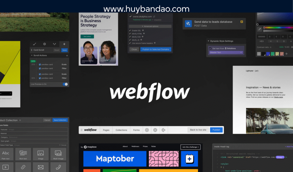sử dụng Webflow gói CMS