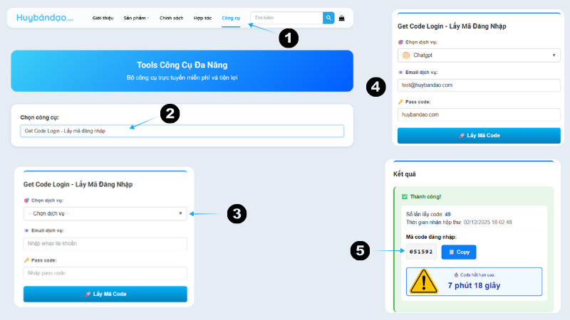 hướng dẫn lấy mã code đăng nhập